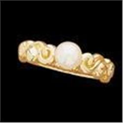 14K GOLD RING  w CULTURED PEARL #955801