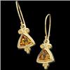 Image 1 : 14K GOLD EARRINGS GOLDEN  CITRINE #955803