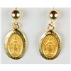 Image 1 : 14k GOLD EARRINGS w  MIRACULOUS MEDAL #955806