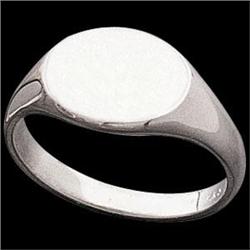 14K WHITE GOLD SIGNET RING ! #955810
