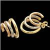 Image 1 : 14k EARRINGS TRI -  GOLD! #955814