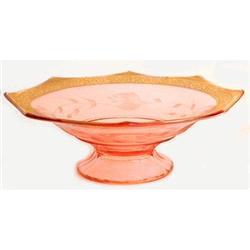 Pink Elegant Depression Glass Centerpiece Bowl #955866