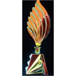 Czech Metallic Iridescent Glass Perfume Bottle #956010