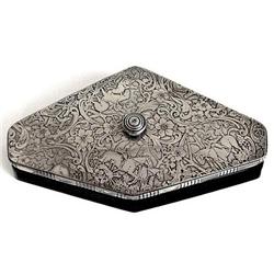 Silver & Glass Make Up Compact #956130