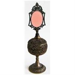 Apollo Jeweled Bronze Filigree Perfume Bottle #956134