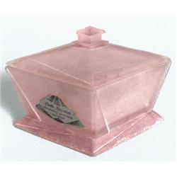 Machine Age GUIMET Pink Satin Glass Powder Jar #956165