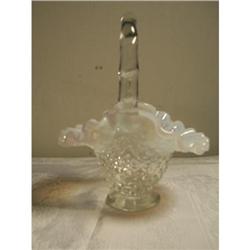 Fenton French Opalescent Hobnail Basket    #956169