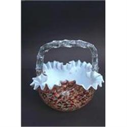 Stevens & Williams Thorned Handle Basket #956500