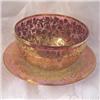 Image 1 : Moser Cranberry Finger Bowl & Under Plate #966375