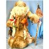 Image 1 : Santa Doll with Quilt Coat, Flag, Lantern, and #966408