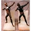 Image 1 : BRONZED Archers Bookends PAIR VINTAGE Male #966431