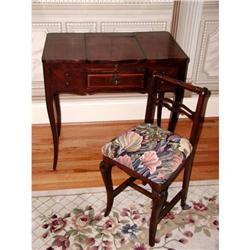 French C.1850 Vanity Desk With Bench #976736