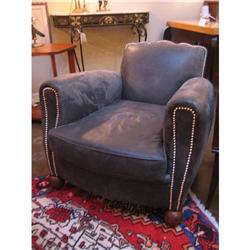 French Art Deco Leather Club Chair #976787