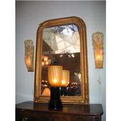French Louis-Philippe Gold-Leafed Mirror #976798
