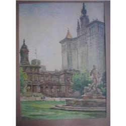 Attributed to Guy Marc Watercolor Painting #976940