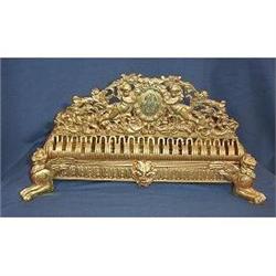 Double Well Bronze Inkstand, c.1830,Coat/Arms   #976981
