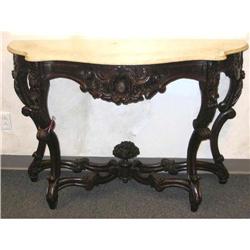 Rococo Marble Top Console Table - Victorian #976985