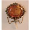 Image 1 : Large Mid-Victorian Citrine Enameled Brooch #976998