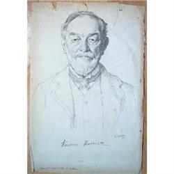 Portrait of Frederick Harrison, William Strang, #977116