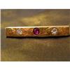 Image 1 : Fine C. 1900 Yellow Gold Ruby Diamond Brooch #977197
