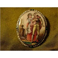 Exquisite Circa 1900 Miniature Enamel Figural #977199