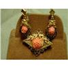 Image 1 : Pretty Victorian Set - Coral 14Kt Yellow Gold #977206