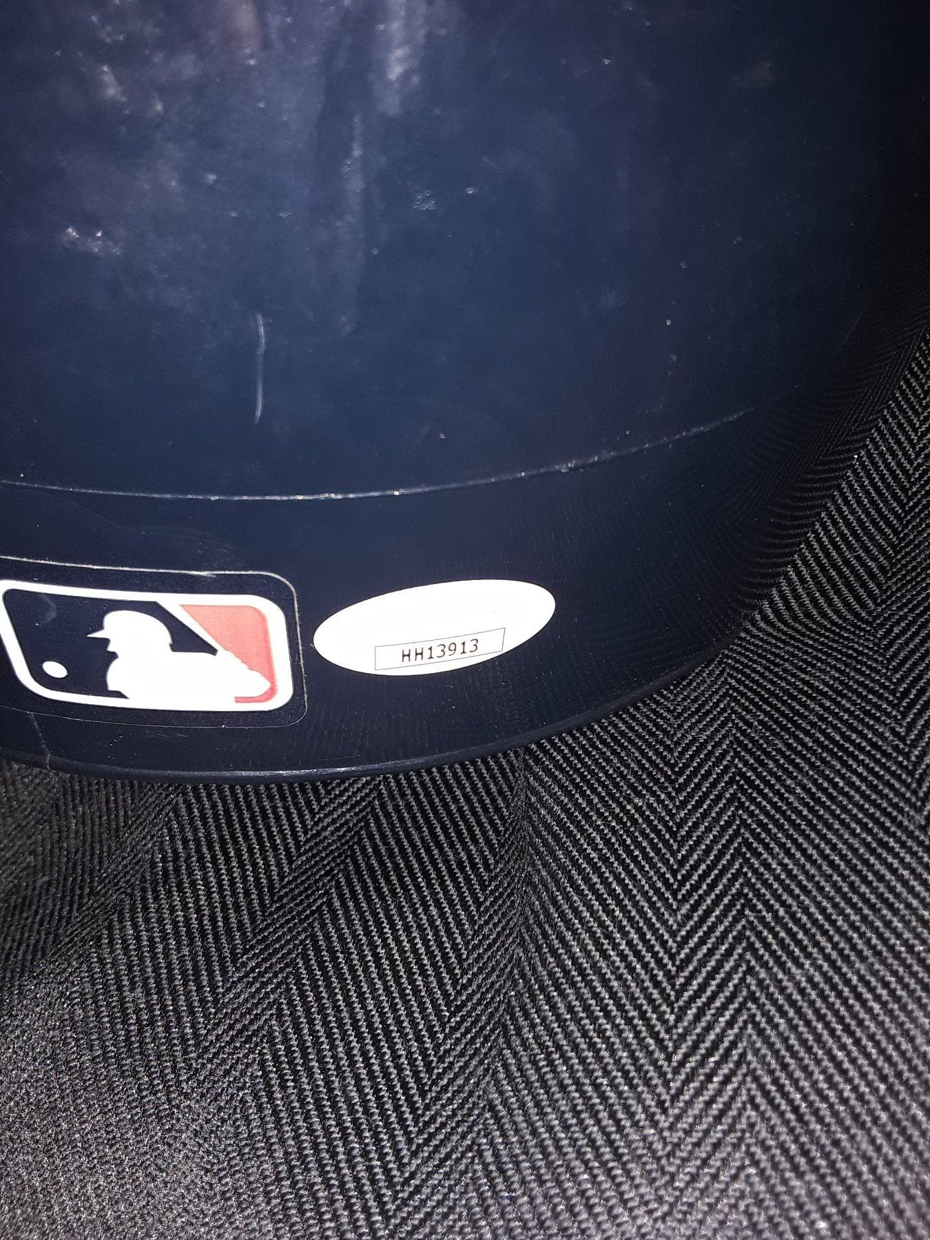JSA COA Atlanta Braves Game Used Batting Helmet Autograph Signed By Davee Justice