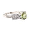 Image 2 : 1.46 ctw Alexandrite and Diamond Ring - Platinum