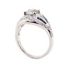Image 4 : 1.05 ctw Diamond and Sapphire Ring - Platinum