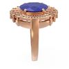 Image 2 : 7.72 ctw Sapphire & Diamond Ring 18K Rose Gold