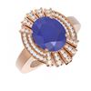 Image 3 : 7.72 ctw Sapphire & Diamond Ring 18K Rose Gold