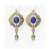 Image 1 : 11.24 ctw Sapphire & Diamond Earrings 18K Yellow Gold