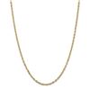 Image 1 : 14k Yellow Gold 3 mm Diamond Cut Cable Chain - 26 in.