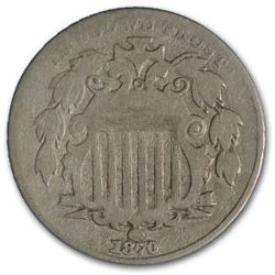 1870 Shield Nickel VG