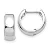 Image 1 : 14k White Gold Polished Hinged Hoop Earrings