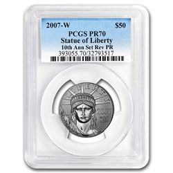 2007-W 1/2 oz Reverse Proof Platinum Eagle PR-70 PCGS
