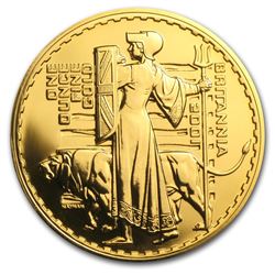 2001 Great Britain 1 oz Gold Britannia BU
