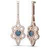 Image 2 : 2.74 ctw Intense Blue Diamond Earrings 18K Rose Gold