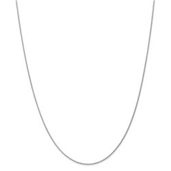 14k White Gold 1.2 mm Parisian Wheat Chain Necklace - 16 in.