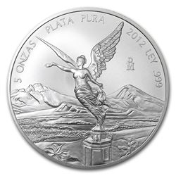 2012 Mexico 5 oz Silver Libertad BU