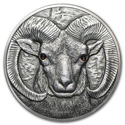 2013 Mongolia Silver 500 Togrog Argali Ovis Ammon