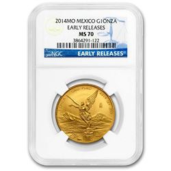 2014 Mexico 1 oz Gold Libertad MS-70 NGC (Early Release)