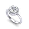 Image 2 : 2.20 ctw Micro Pave VS/SI Diamond Ring Designer 18k White Gold