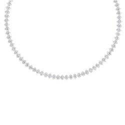 30 ctw Certified VS/SI Diamond Necklace 18K Rose Gold