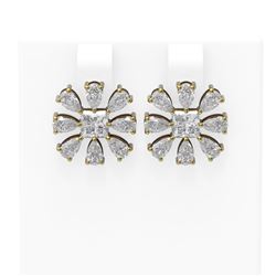 5.82 ctw Diamond Earrings 18K Yellow Gold