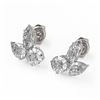 Image 1 : 2.75 ctw Mix Cut Diamond Designer Earrings 18K White Gold