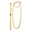 Image 1 : 14k Yellow Gold Polished Rectangular Hoop Earrings - 1x16 mm