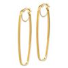 Image 2 : 14k Yellow Gold Polished Rectangular Hoop Earrings - 1x16 mm