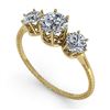 Image 2 : 1 ctw Past Present Future Certified VS/SI Diamond Ring 18k Yellow Gold