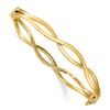 Image 1 : 14k Yellow Gold 7 mm Fancy Bangle - 7 in.